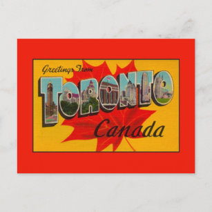 Carte Postale Salutations vintages de Toronto Ont.
