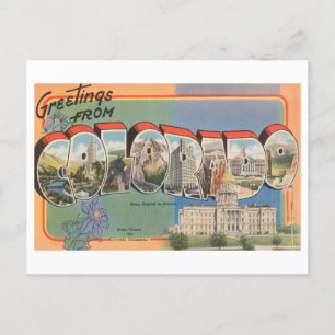 Carte Postale Salutations vintages du Colorado