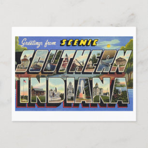 Carte Postale Salutations vintages du sud de l'Indiana