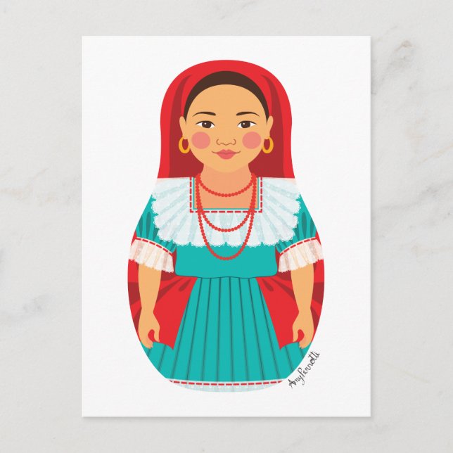 Carte postale Salvadorienne Matryoshka (Devant)