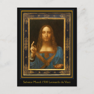 Carte Postale Salvator Mundi 1500 Leonardo da Vinci
