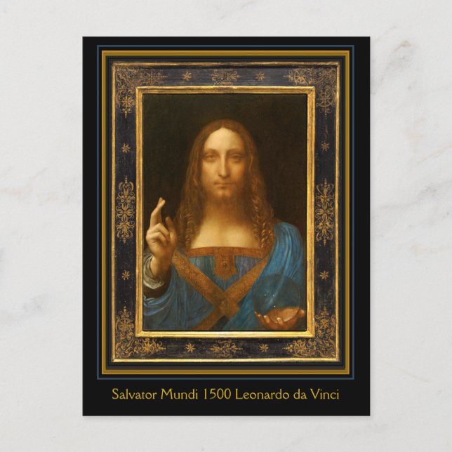 Carte Postale Salvator Mundi 1500 Leonardo da Vinci (Devant)