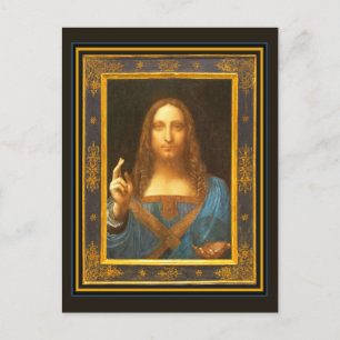 Carte Postale Salvator Mundi c 1500 Leonardo da Vinci Art