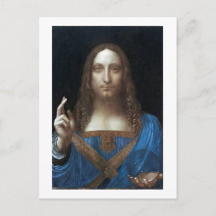 Carte Postale Salvator Mundi, Jésus Christ, Léonard de Vinci
