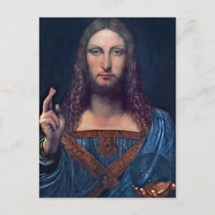 Carte Postale Salvator Mundi par Leonardo da Vinci
