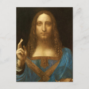 Carte Postale Salvator Mundi par Leonardo da Vinci (c1500)