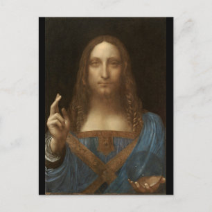 Carte Postale Salvator Mundi par Leonardo da Vinci circa 1500