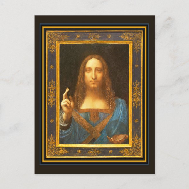 Carte Postale Salvator Mundi vers 1500 Léonard de Vinci Beaux-Ar (Devant)