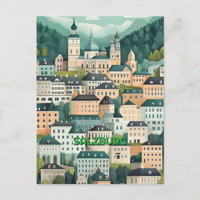 Carte Postale Salzbourg Autriche (Devant)