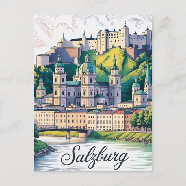 Carte Postale Salzbourg Autriche (Devant)