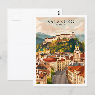 Carte Postale Salzbourg Autriche Lieu de voyage célèbre