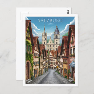 Carte Postale Salzbourg Autriche Lieu de voyage célèbre