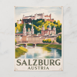 Carte Postale Salzbourg Autriche Voyage Peinture