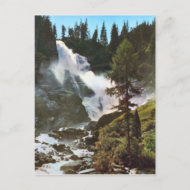 Carte Postale Salzbourg, Oberber Krimmler Wasserfalle (Devant)