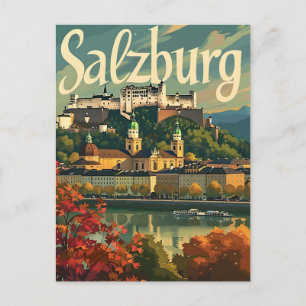Carte Postale Salzbourg Vintage