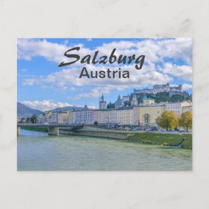 Carte Postale Salzbourg with the Castle à Austria