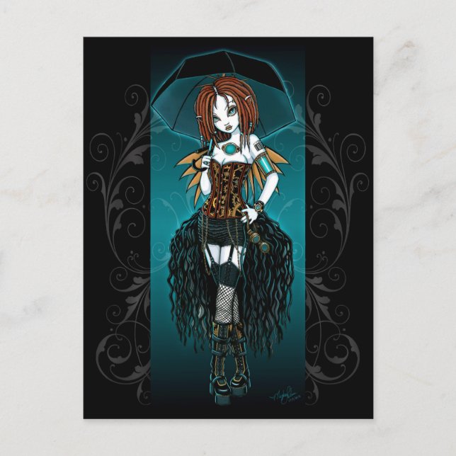 Carte postale "Samara" Steampunk Cyber Fairy (Devant)