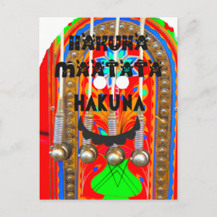 Carte Postale Samba couleurs du carnaval Hakuna Matata blings.pn