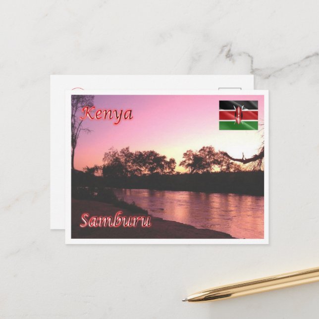 Carte Postale Samburu - Kenya - (Devant/Arrière en situation)