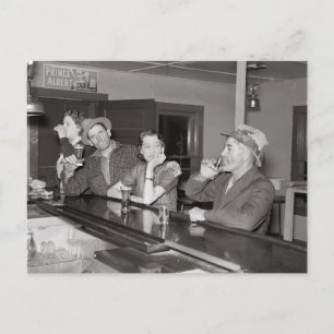 Carte Postale Samedi soir au Saloon, 1937