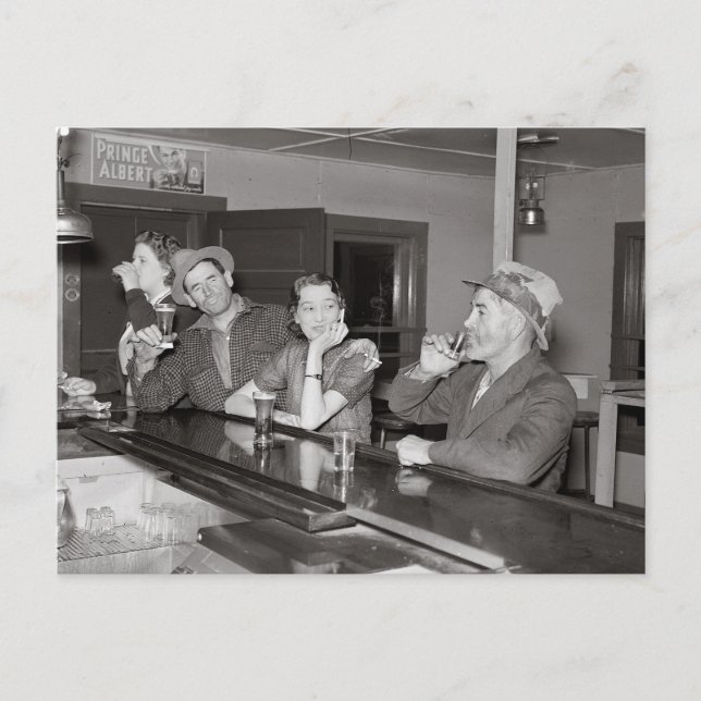 Carte Postale Samedi soir au Saloon, 1937 (Devant)
