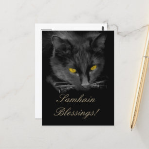Carte Postale Samhain Black Cat Holiday
