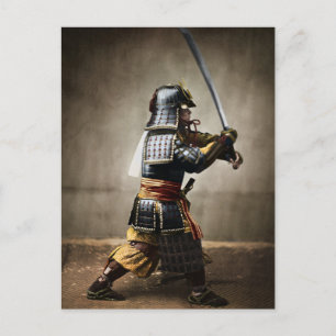 Carte Postale Samouraï japonais en armure avec Katana