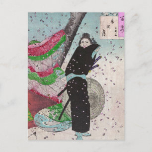 Carte Postale samouraïs de neige