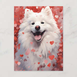 Carte Postale Samoyed Valentines