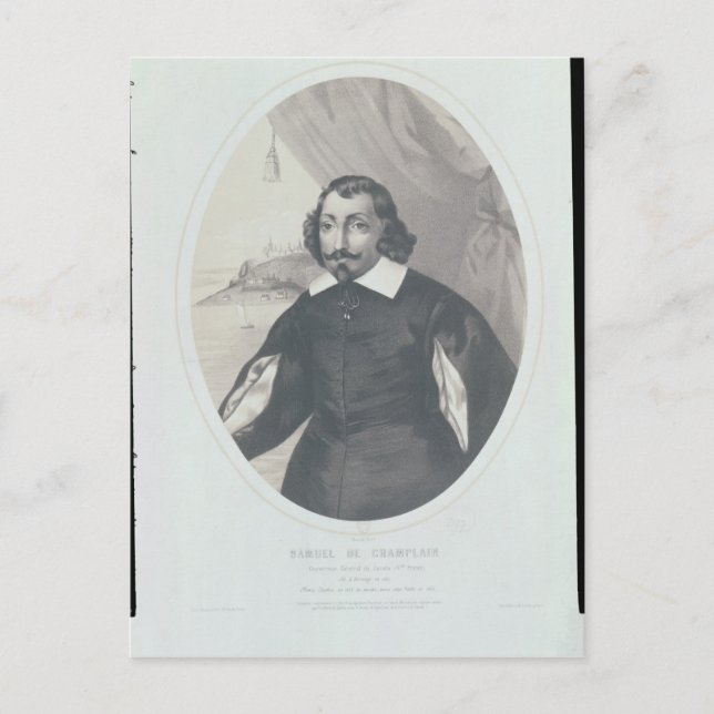 Carte Postale Samuel de Champlain 1854 (Devant)