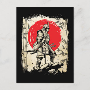 Carte Postale Samurai Guerrier japonais Héros Japon Swordsmen
