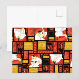 Carte Postale Samurai Jack & Aku - Motif du panneau d'art de car