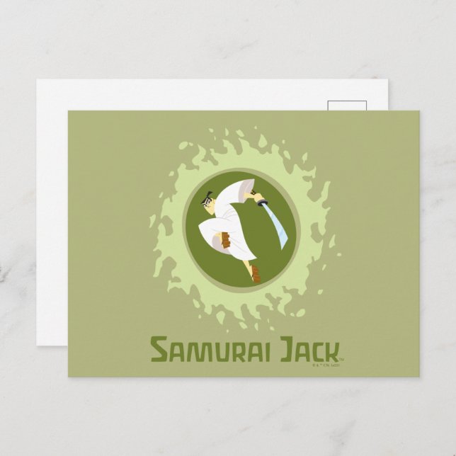 Carte Postale Samurai Jack Leaping Graphic (Devant / Derrière)