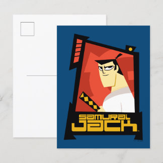 Carte Postale Samurai Jack Souriant Futuristic Frame Graphic