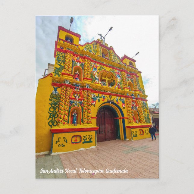 Carte Postale San Andrés Xecul, Totonicapán, Guatemala (Devant)