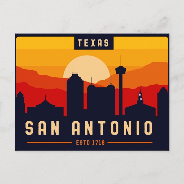 Carte Postale San Antonio Texas Skyline Cityscape (Devant)