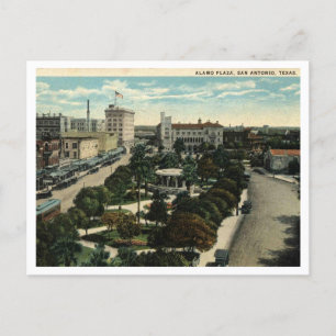 Carte Postale San Antonio TX Alamo Plaza, 1923 Inspiré Vintage