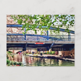 Carte Postale San Antonio TX - Pont sur Paseo Del Rio