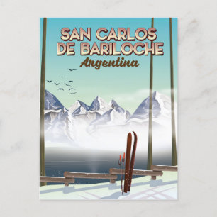 Carte Postale San Carlos de Bariloche poster de voyage ski