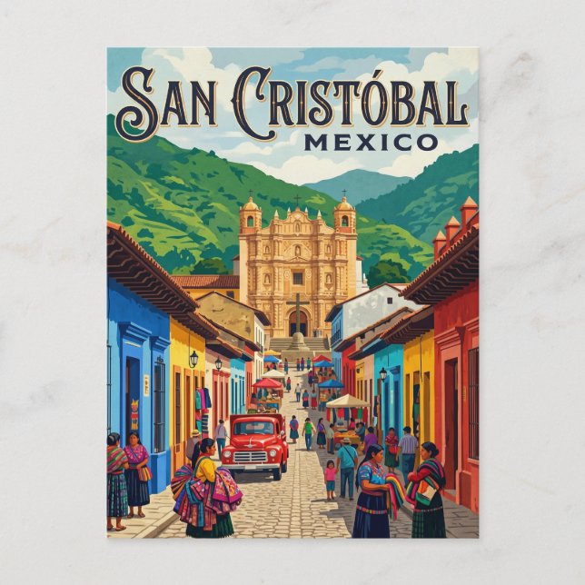 Carte Postale San Cristóbal de las Casas Mexique (Devant)