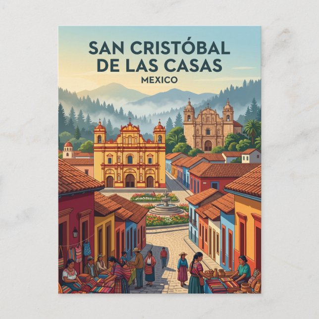 Carte Postale San Cristóbal de las Casas Mexique (Devant)