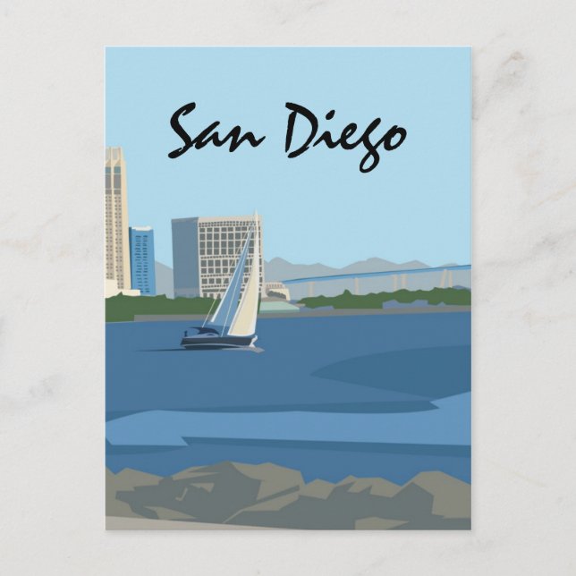Carte postale San Diego Bay (Devant)