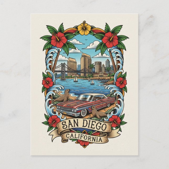 Carte Postale San Diego California (Devant)