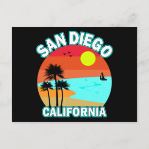 Carte Postale San Diego Californie Noël Vintage Marins