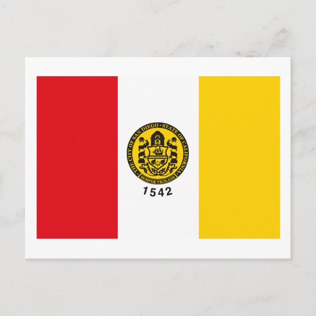 Carte postale San Diego Flag (Devant)