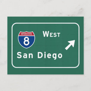 Carte Postale San Diego I-8 West Exit Interstate California Ca -