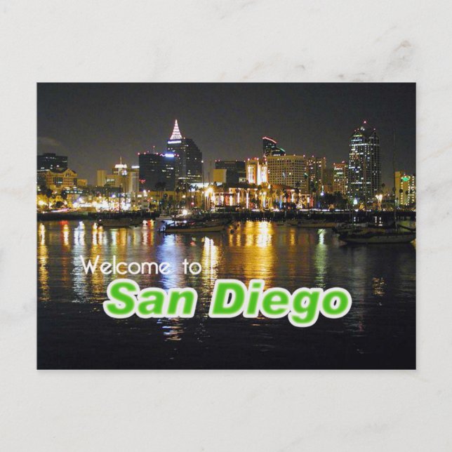 Carte Postale San Diego la nuit (Devant)