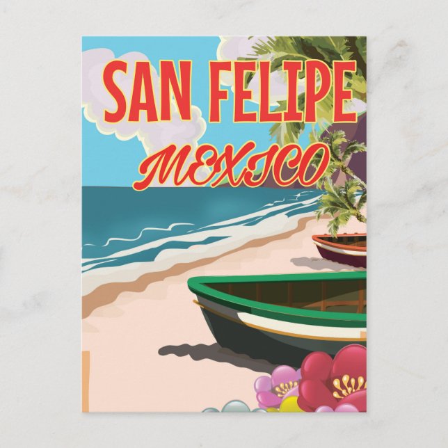 Carte Postale San Felipe Beach Mexique poster de voyage (Devant)