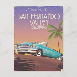 Carte Postale San Fernando Valley Californie affiche de voyage v