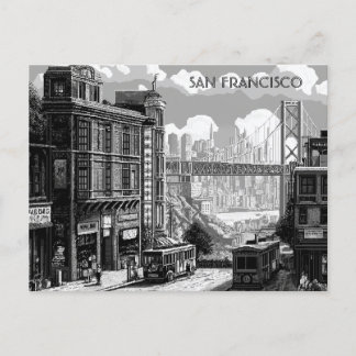 Carte postale San Francisco Black and White Travel